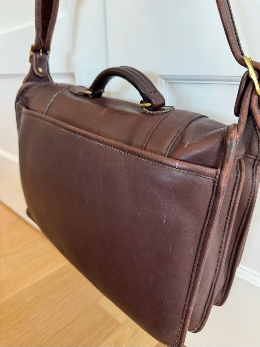 Coach Vintage Essex Legacy Leather Briefcase Messenger Laptop Bag Brown - Picture 5 of 16